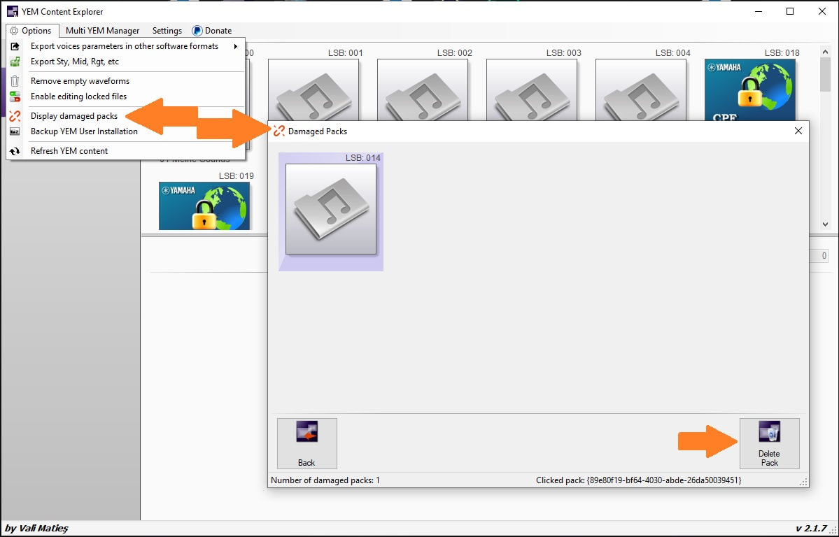 YEM Content Explorer v2 screenshot